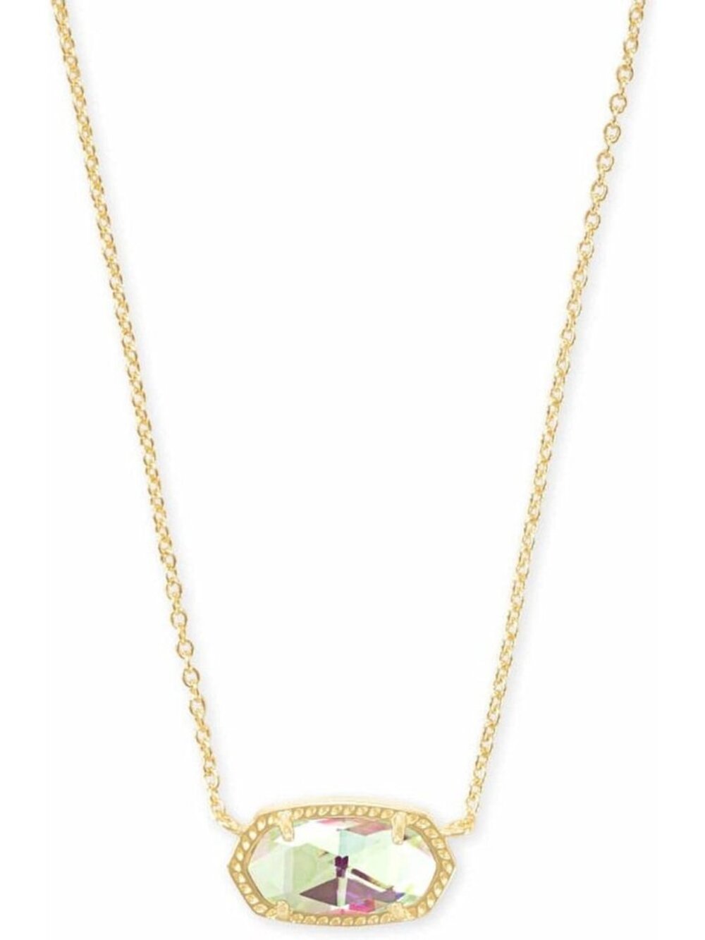 Women's Gold Glass Elisa Dainty 14k Gold-Plated Fashion Jewelry Pendant Necklace